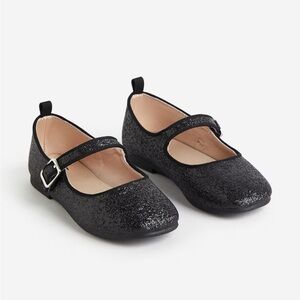 H&M New Glittery Black Mary Jane Kids Shoes 12,5 (30)